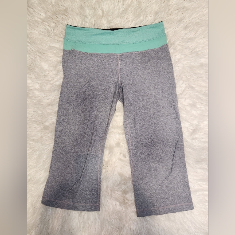 Grey And Mint Lululemon Capris